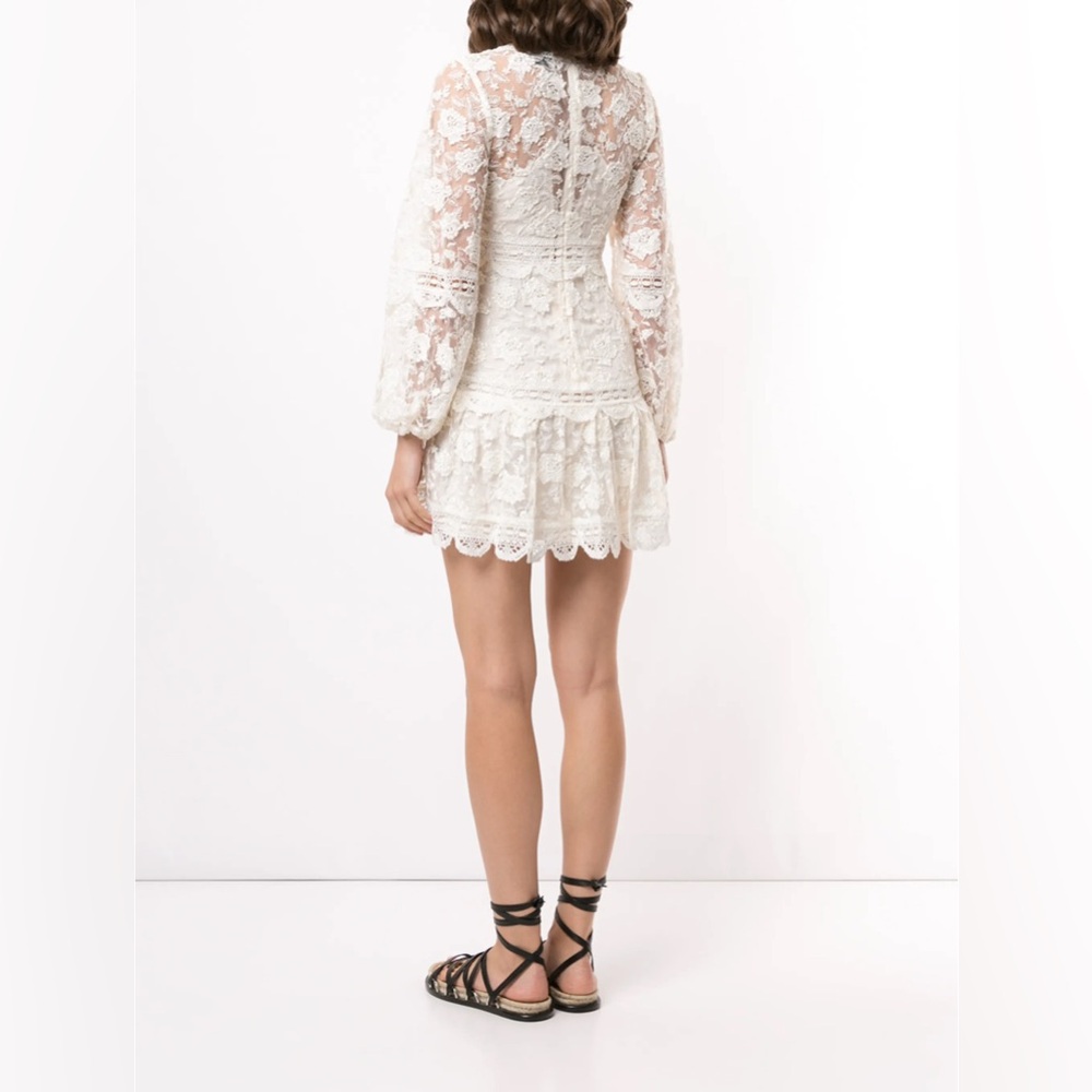 ALEXIS | Preena Lace Mini Dress in Ivory - Picture 10 of 10